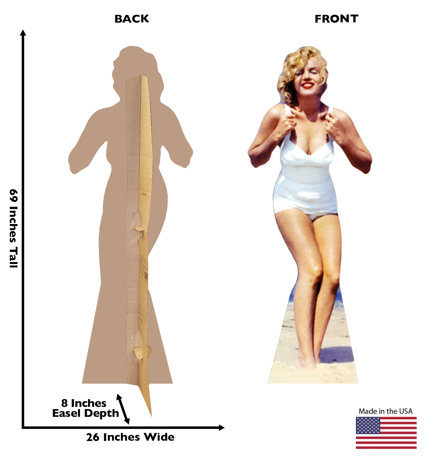 Life-size Marilyn White Swim Suit Cardboard Cutout - All Cutouts