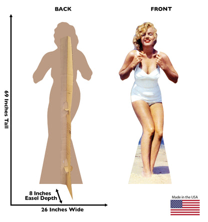 Life-size Marilyn White Swim Suit Cardboard Cutout - All Cutouts