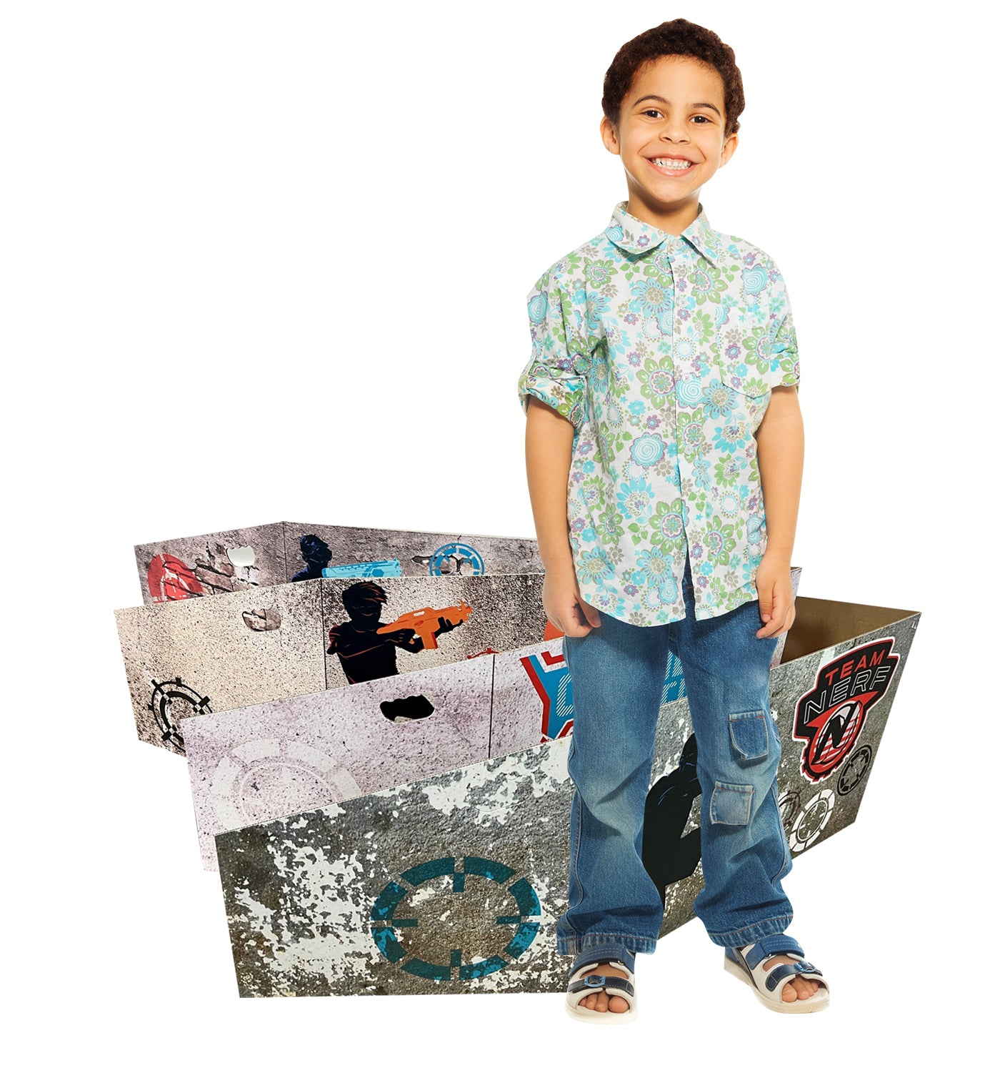 Life-size Cardboard Cutout of Nerf Barriers (Set of 4)