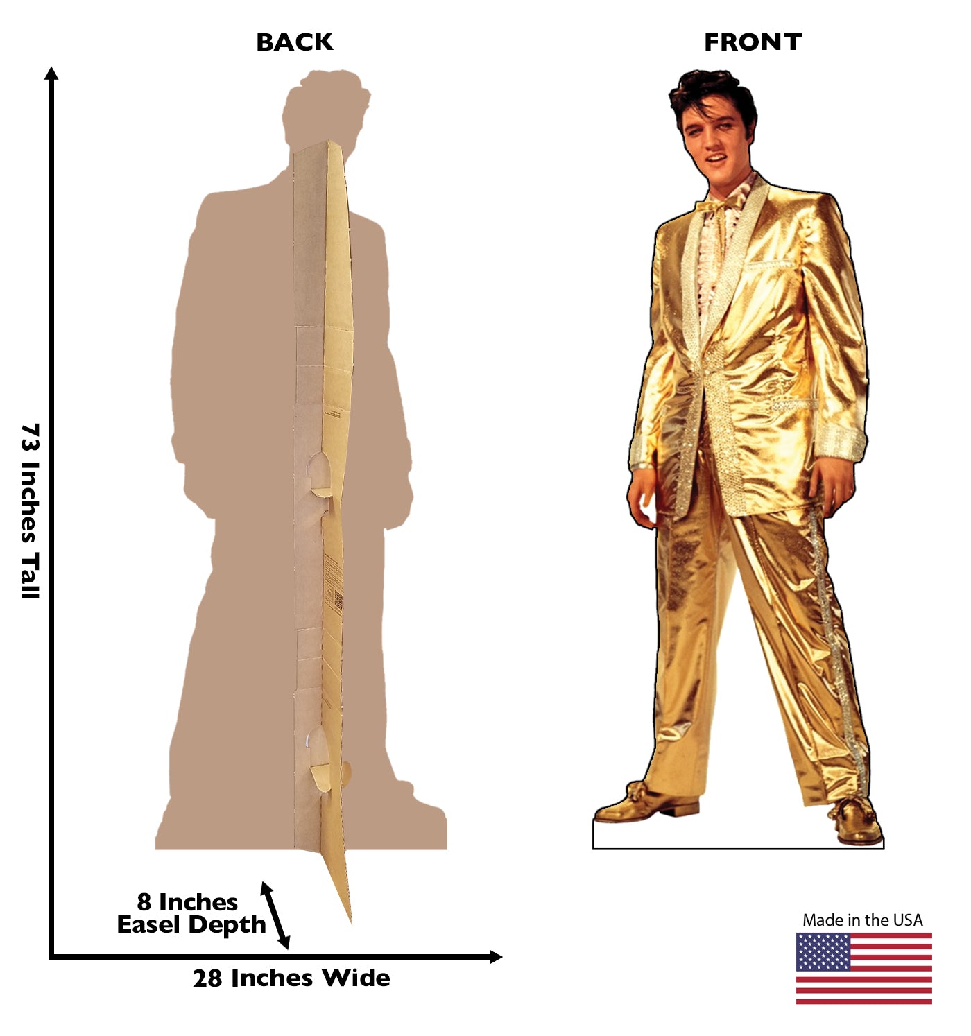 Elvis Presley Gold Talking Life-Size Cardboard Cutout - All Cutouts