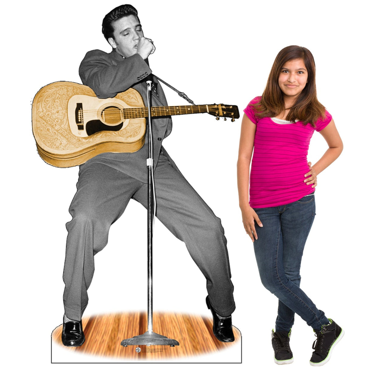 Life-size Elvis Presley with Microphone Cardboard Cutout - All Cutouts