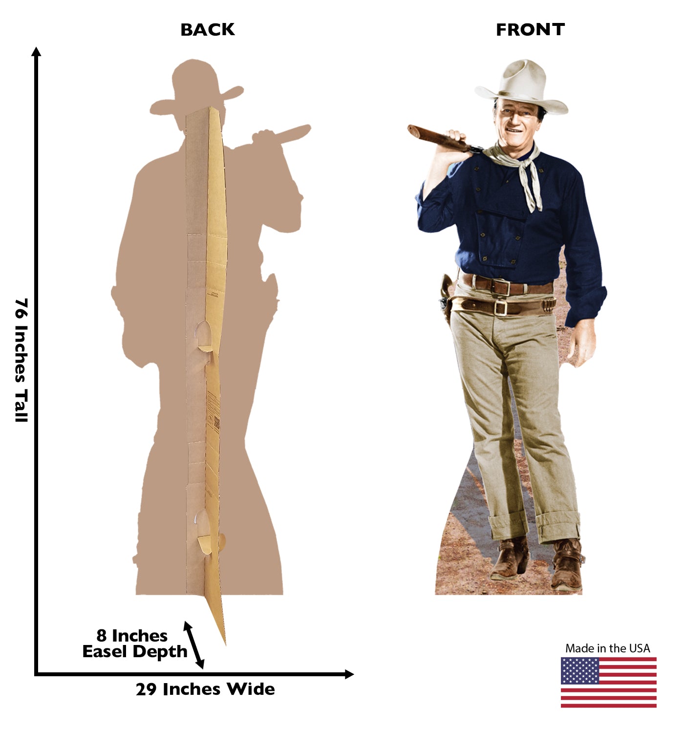 Life-size John Wayne-Rifle on Shoulder Cardboard Cutout - All Cutouts