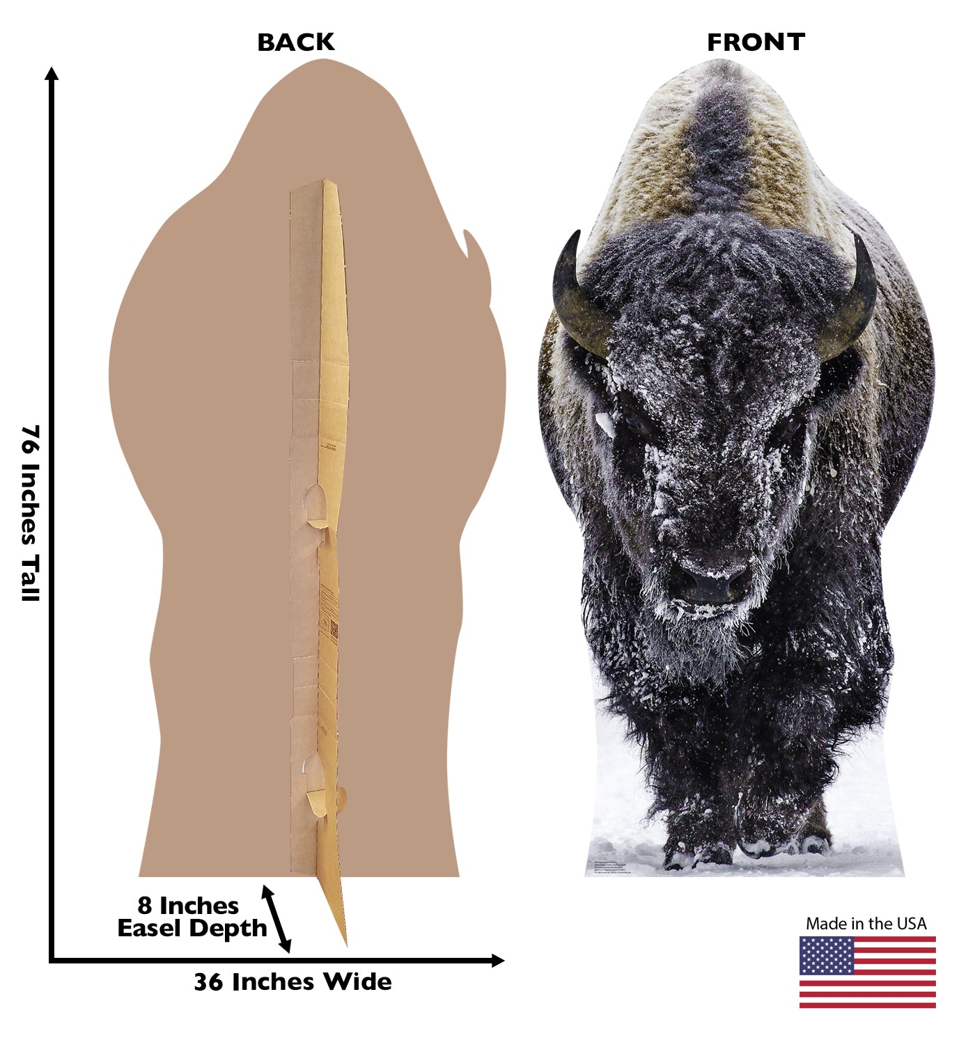 Life-size Cardboard Cutout of Yellowstone Bison - All Cutouts