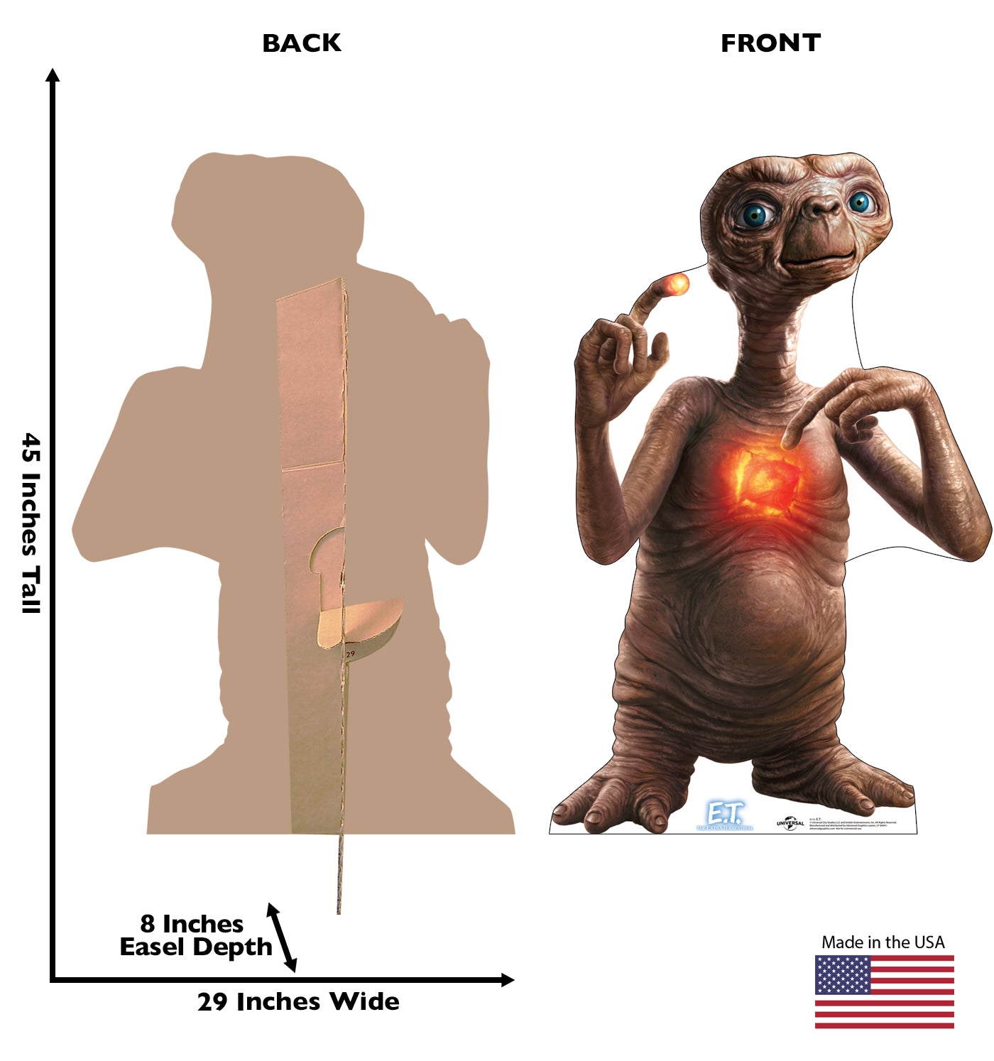 E.T. Life-Size Cardboard Cutout Standee - All Cutouts
