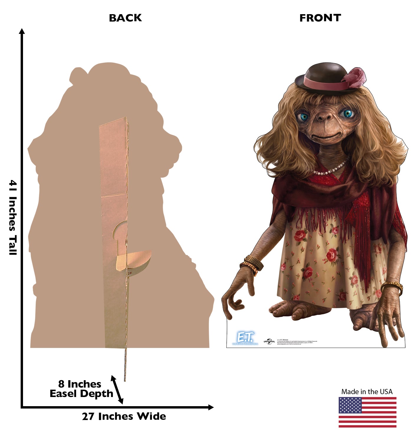 E.T. Woman Life-Size Cardboard Cutout - All Cutouts