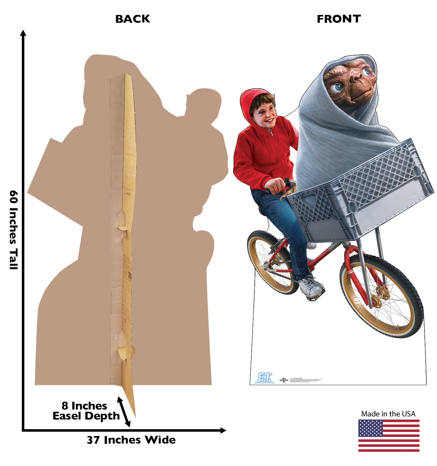 Life-size Cardboard Cutout of E.T. and Elliot on Bike - All Cutouts