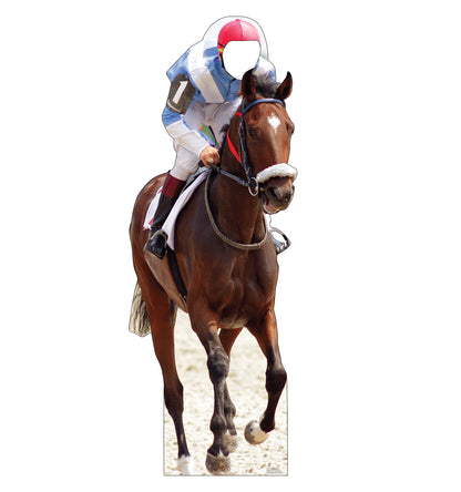 Horse and Jockey Life-Size Cardboard Standin - All Cutouts