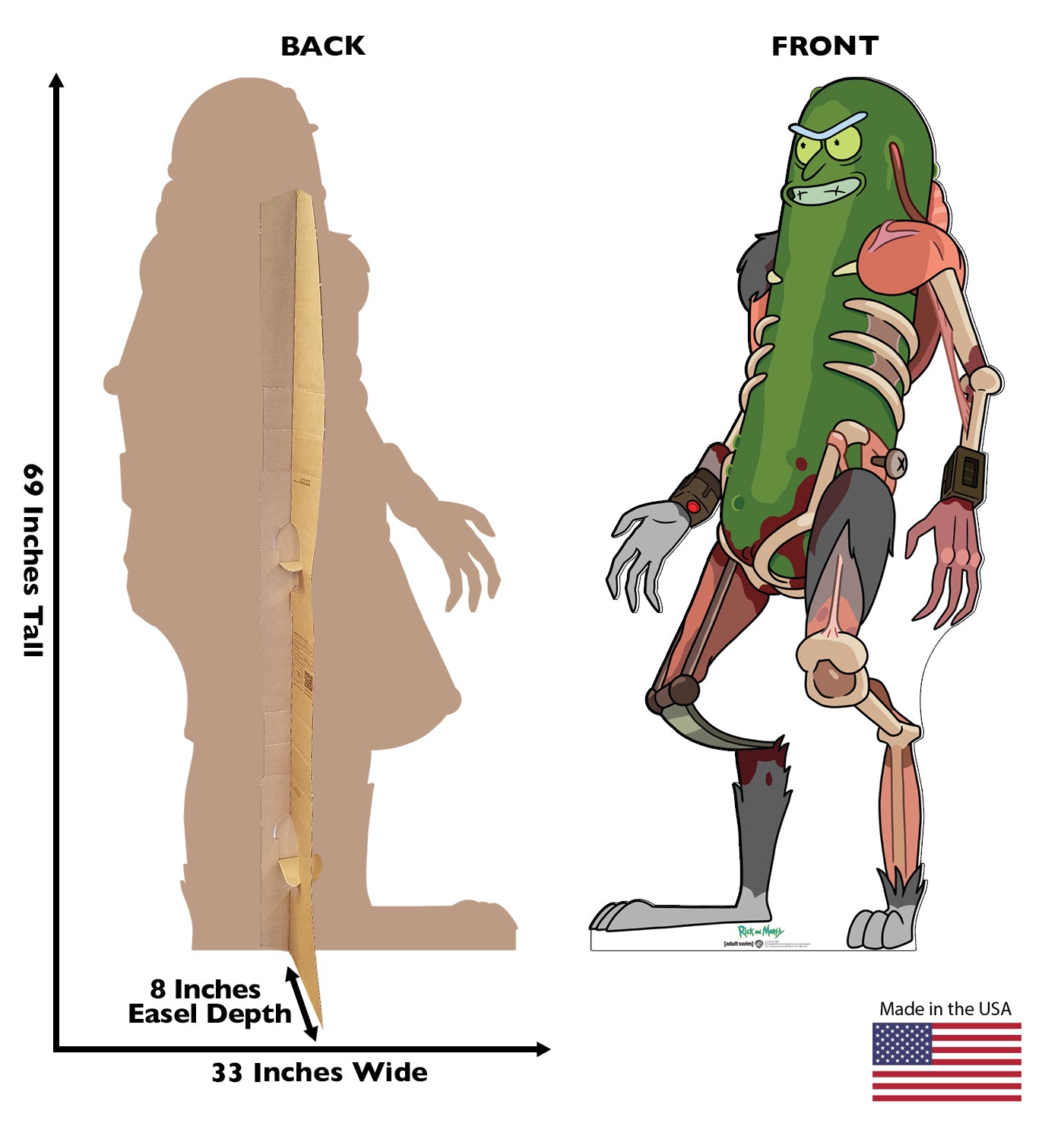 Pickle Rick Cardboard Standup - All Cutouts