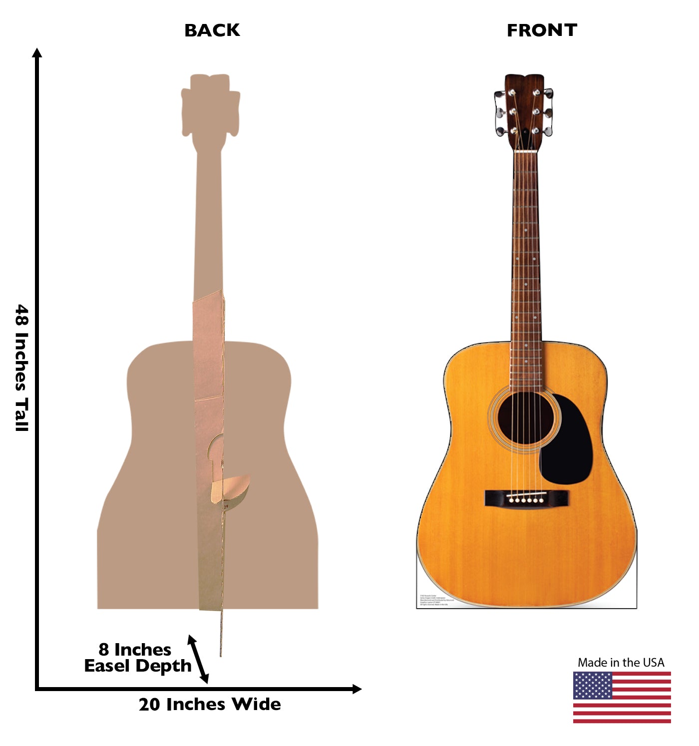 Acoustic Guitar Life-Size Cardboard Cutout - All Cutouts