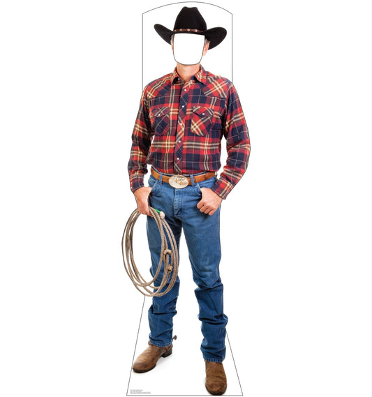 Cowboy with Rope Life-Size Cardboard Standin - All Cutouts