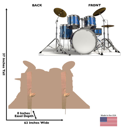 Drum Set Life-Size Cardboard Cutout - All Cutouts