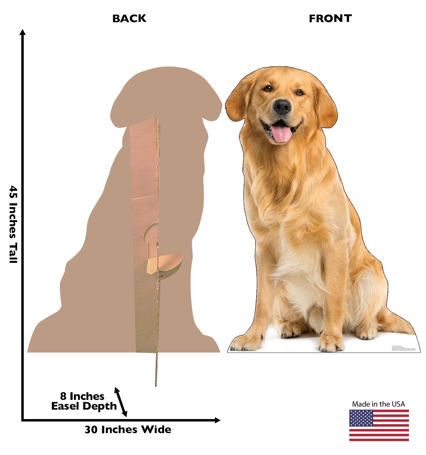 Golden Retriever Life-Size Cardboard Cutout - All Cutouts