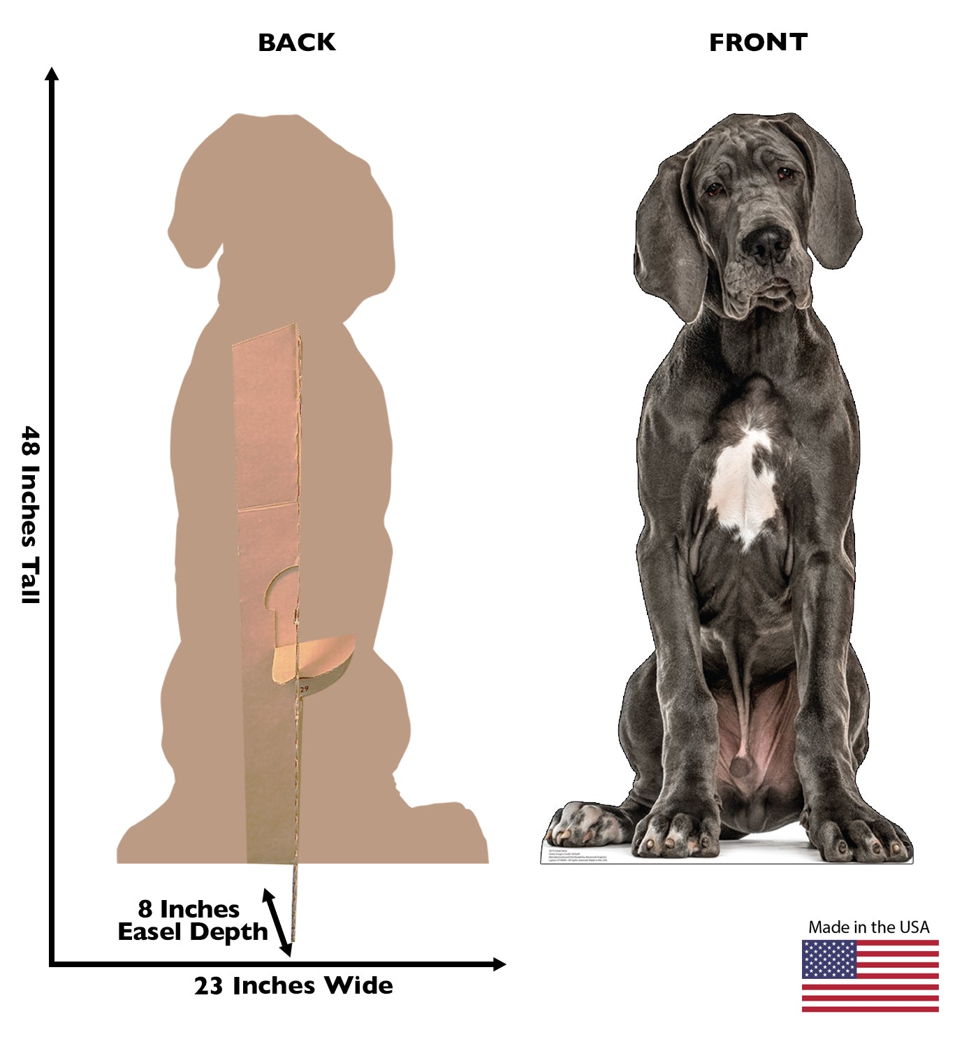Great Dane Life-Size Cardboard Cutout - All Cutouts