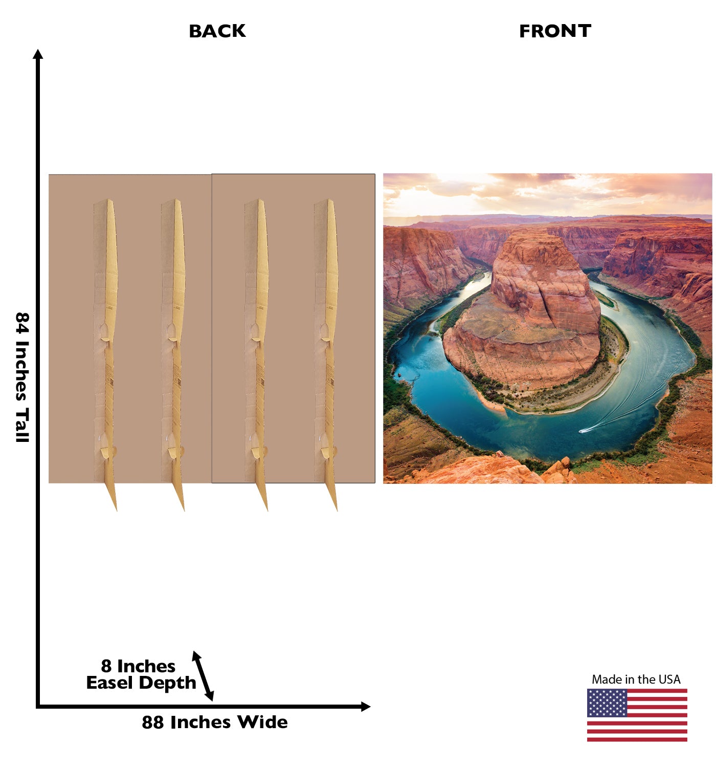 Horseshoe Bend Backdrop Life-Size Cardboard Cutout - All Cutouts