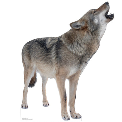 Grey Howling Wolf Life-Size Cardboard Cutout - All Cutouts