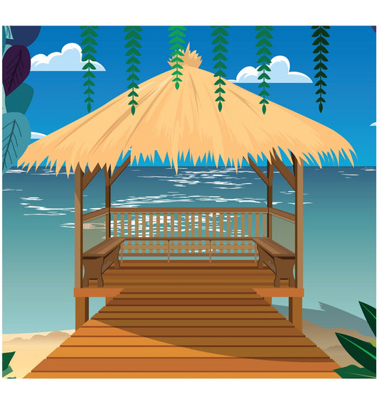 Island Backdrop Life-Size Cardboard Cutout
