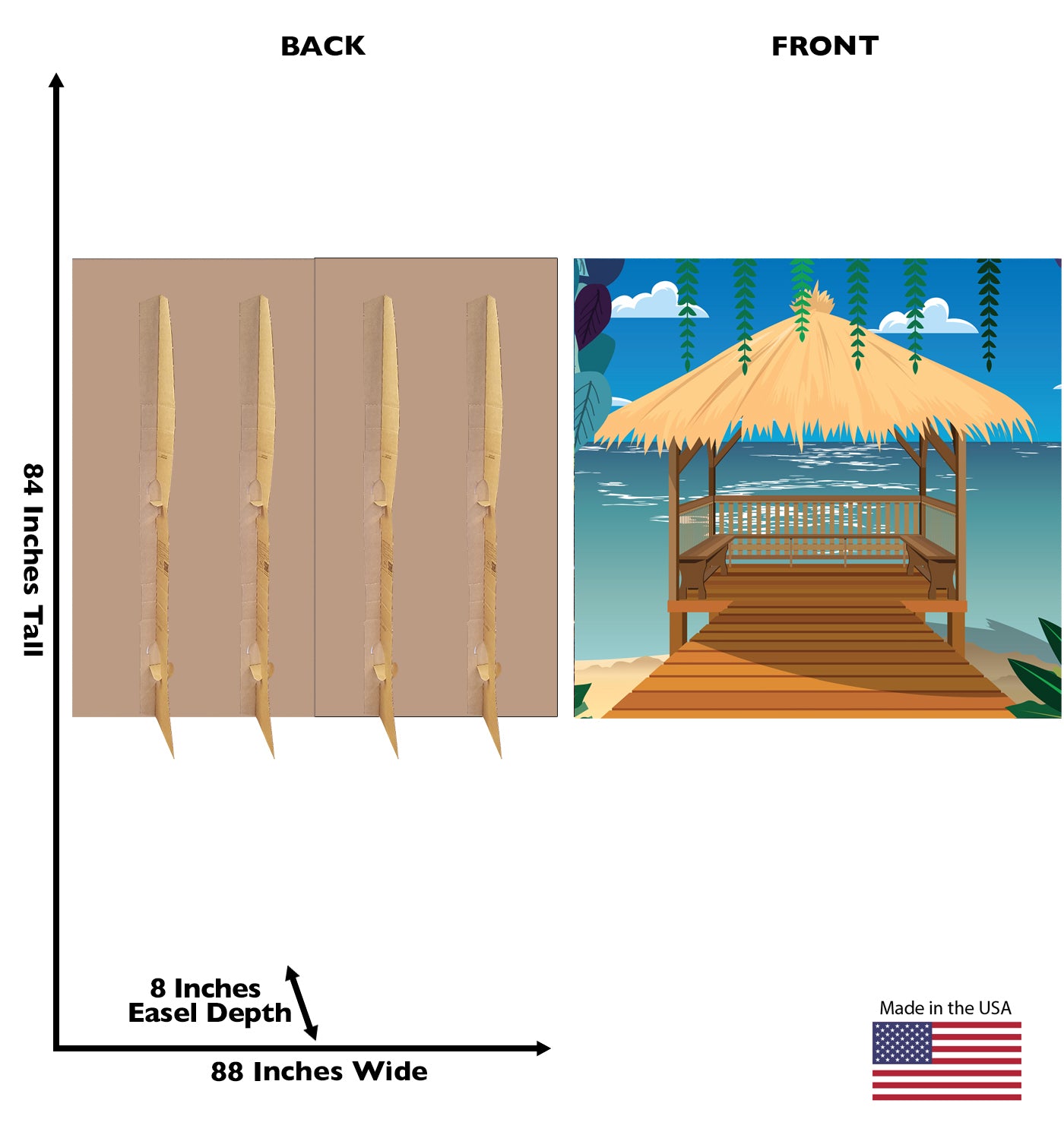 Island Backdrop Life-Size Cardboard Cutout