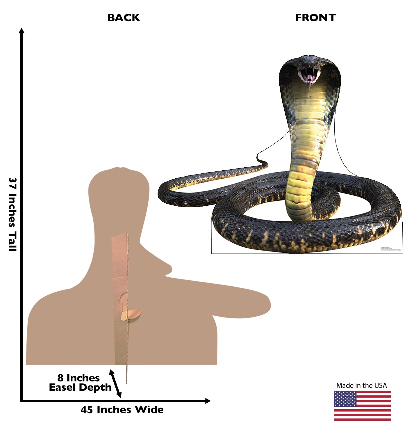 King Cobra Life-Size Cardboard Cutout - All Cutouts