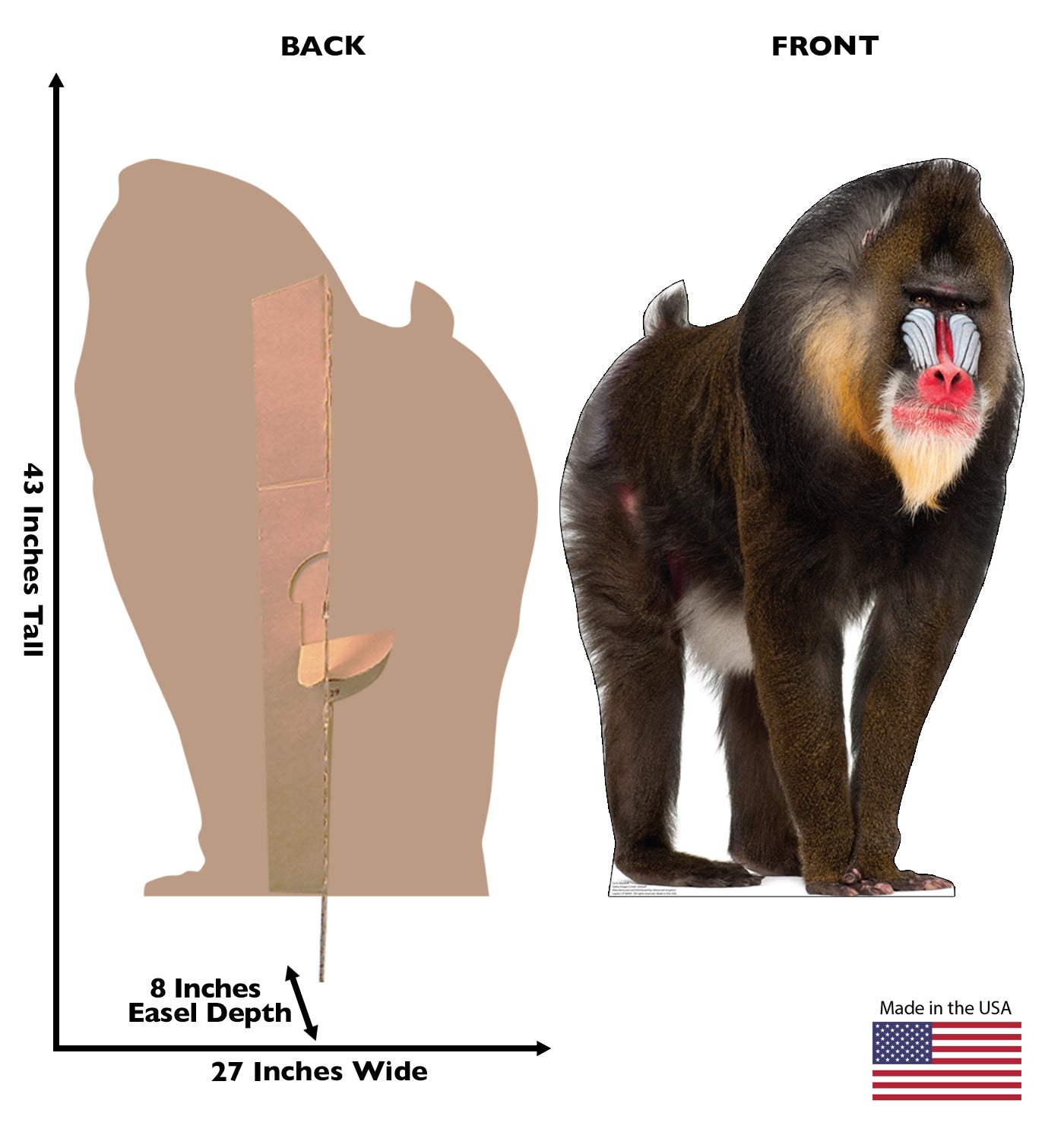 Mandrill Life-Size Cardboard Cutout - All Cutouts