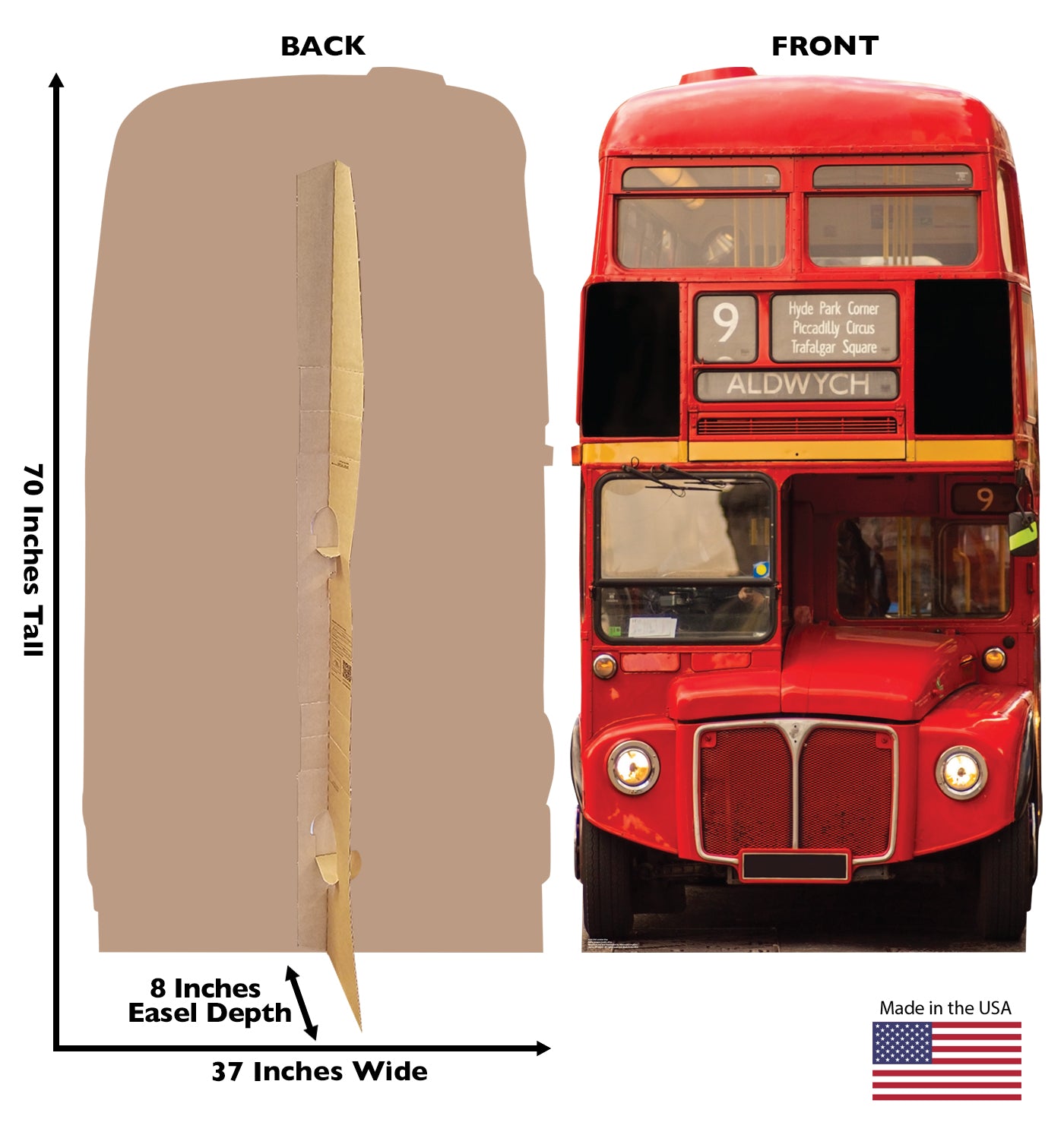 Old London Bus Life-Size Cardboard Cutout - All Cutouts