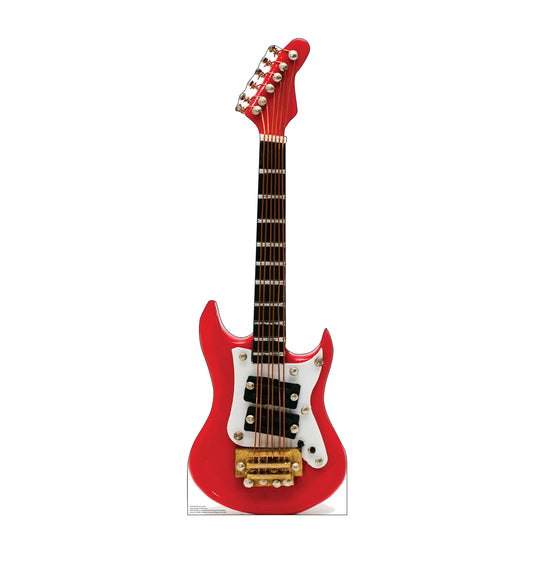 Red Electric Guitar Life-Size Cardboard Cutout - All Cutouts