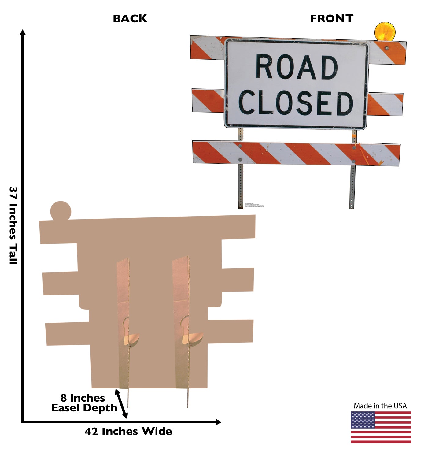Road Closed Sign Life-Size Cardboard Cutout - All Cutouts