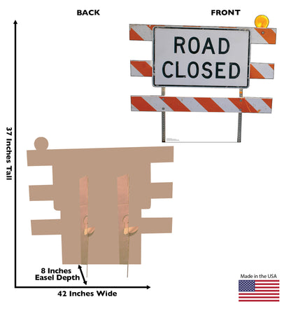 Road Closed Sign Life-Size Cardboard Cutout - All Cutouts