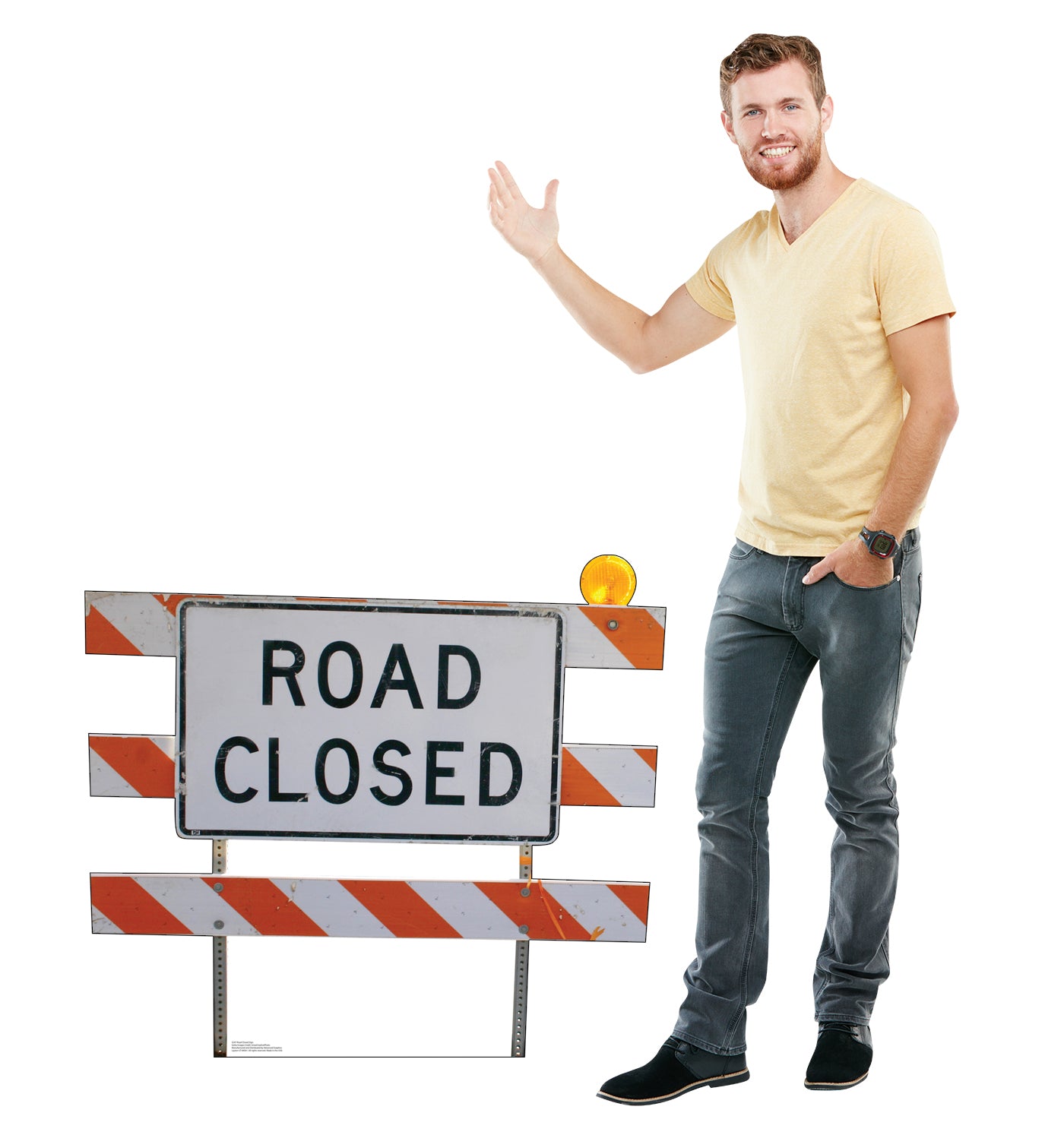 Road Closed Sign Life-Size Cardboard Cutout - All Cutouts