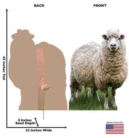 Life-Size Wooly White Sheep Cardboard Cutout - All Cutouts