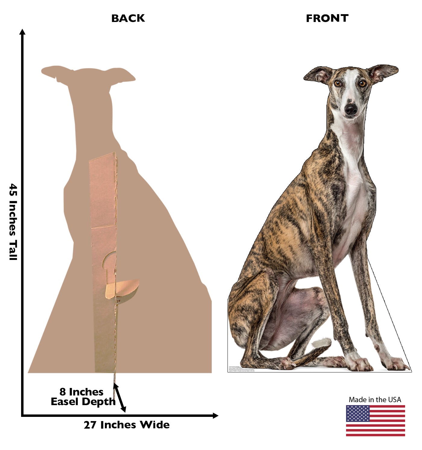 Greyhound Dog Life-Size Cardboard Cutout - All Cutouts