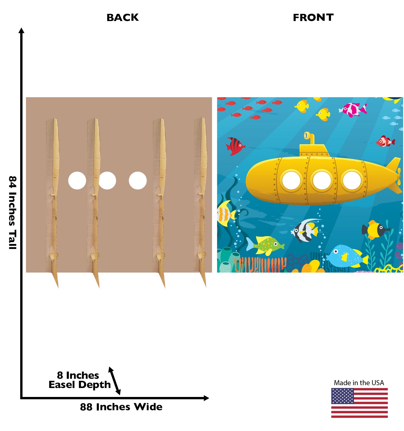 Submarine Backdrop Life-Size Cardboard Stand-in