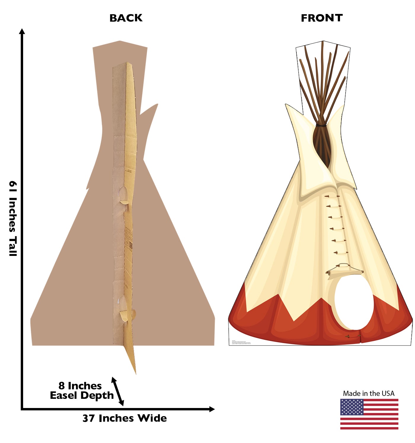 Tipi Life-Size Cardboard Cutout - All Cutouts