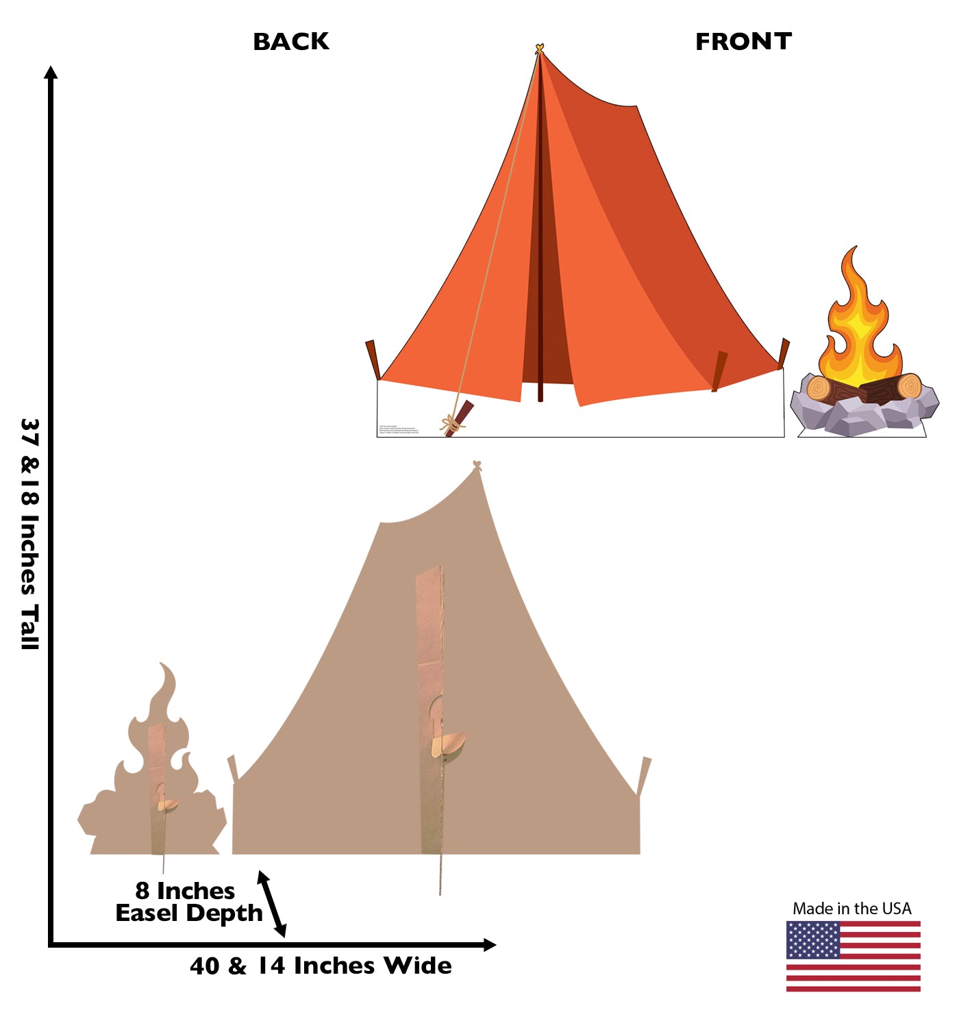 Tent and Campfire Life-Size Cardboard Cutout - All Cutouts