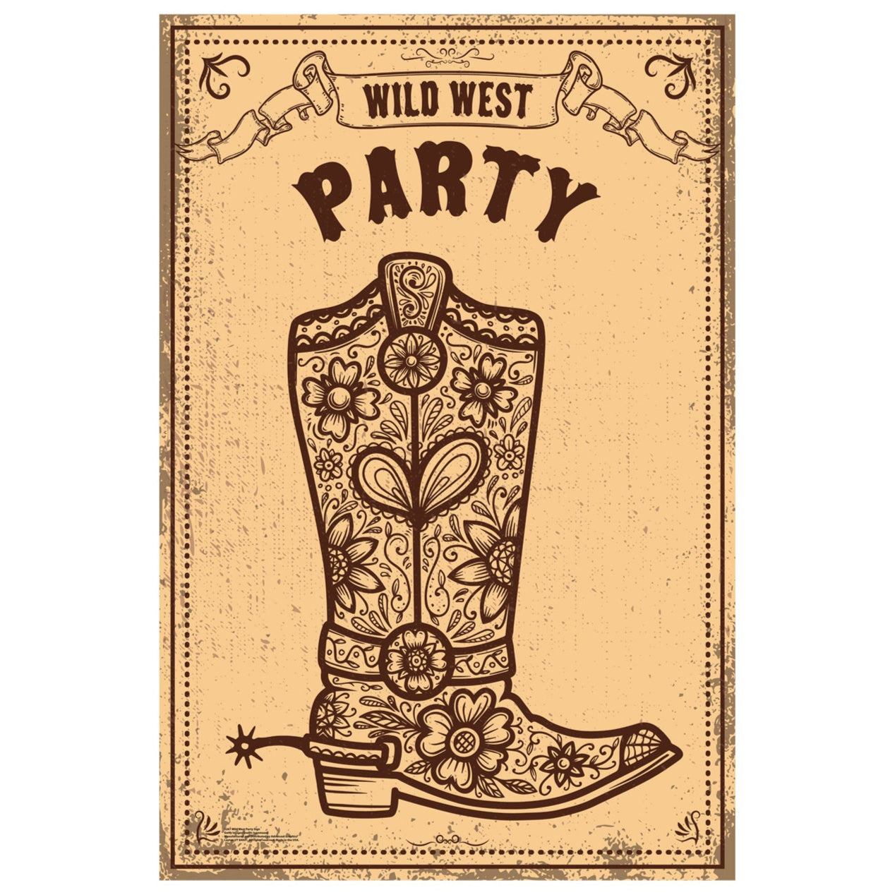 Wild West Party Sign Life-Size Cardboard Cutout - All Cutouts