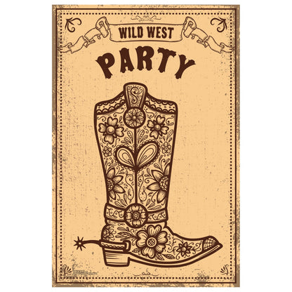 Wild West Party Sign Life-Size Cardboard Cutout - All Cutouts