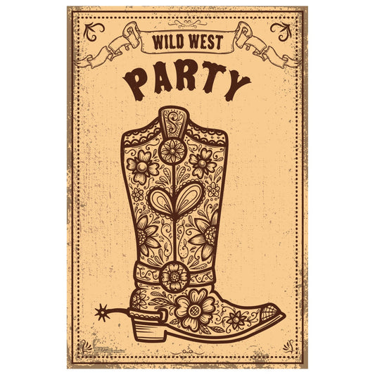 Wild West Party Sign Life-Size Cardboard Cutout - All Cutouts