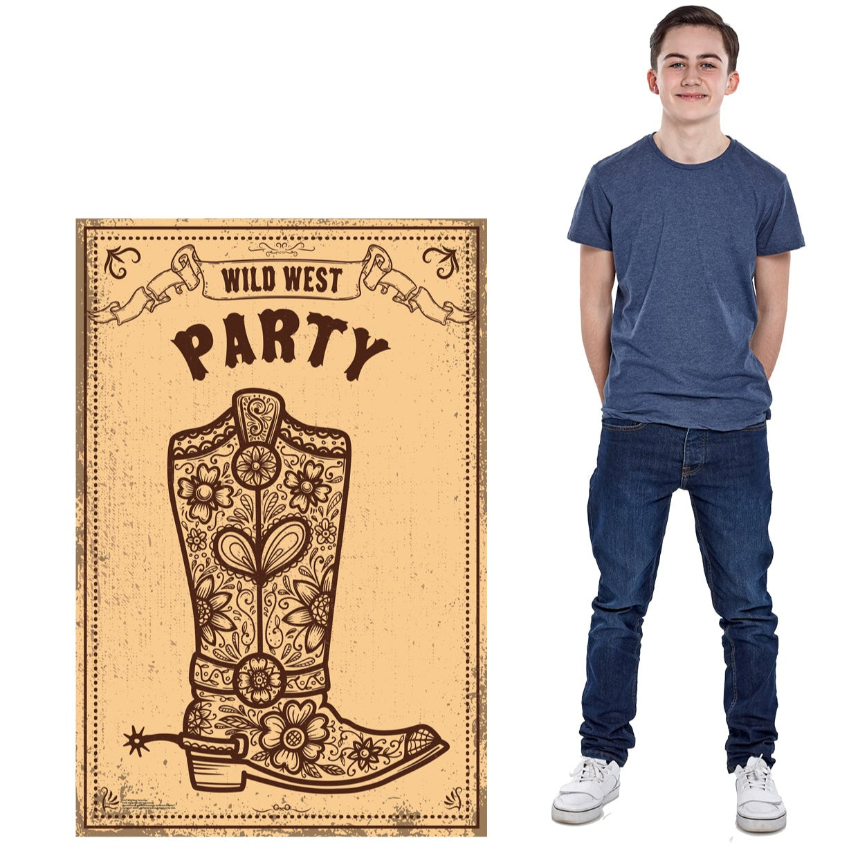 Wild West Party Sign Life-Size Cardboard Cutout - All Cutouts