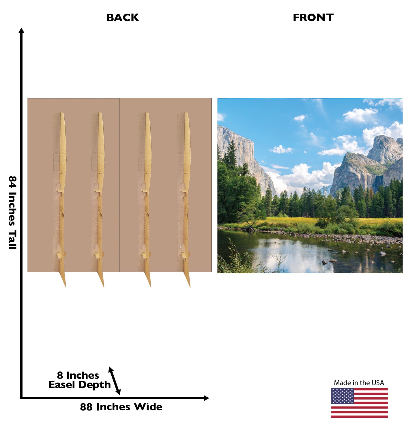 Yosemite Valley Backdrop Life-Size Cardboard Cutout
