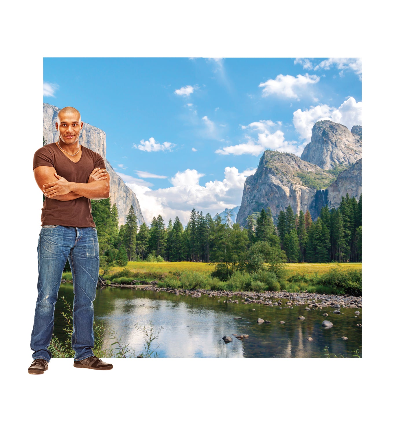 Yosemite Valley Backdrop Life-Size Cardboard Cutout