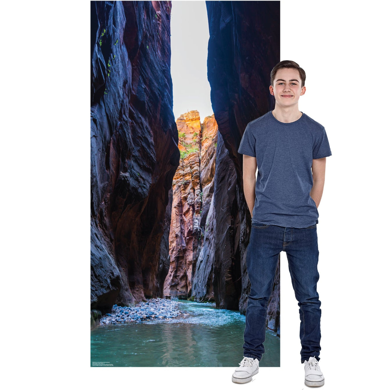 Narrows Zions National Park Backdrop Life-Size Cardboard Cutout - All Cutouts