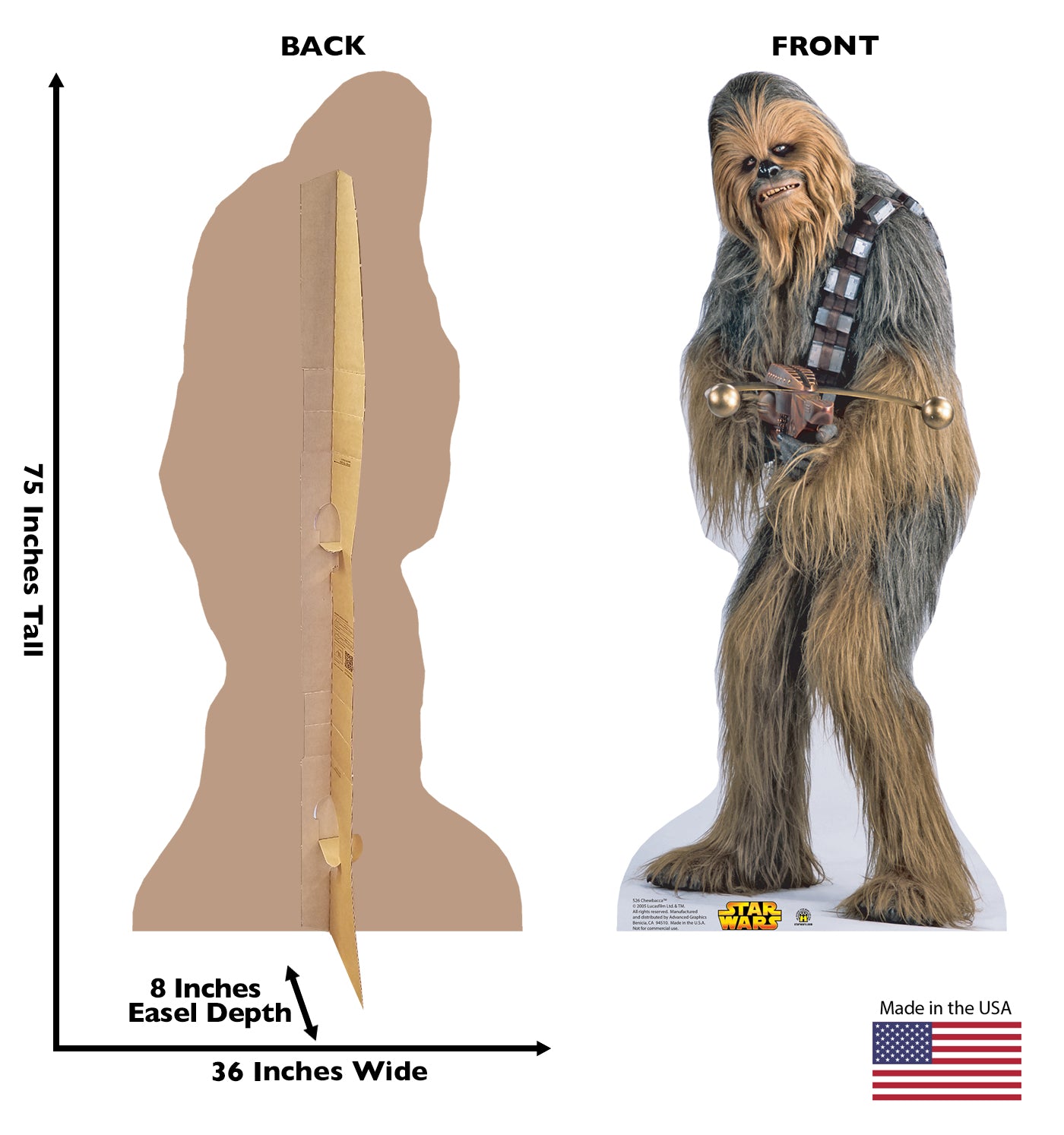 Life-size Chewbacca Star Wars Cardboard Cutout - All Cutouts
