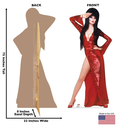 Elvira Patriotic Life-Size Cardboard Cutout - All Cutouts