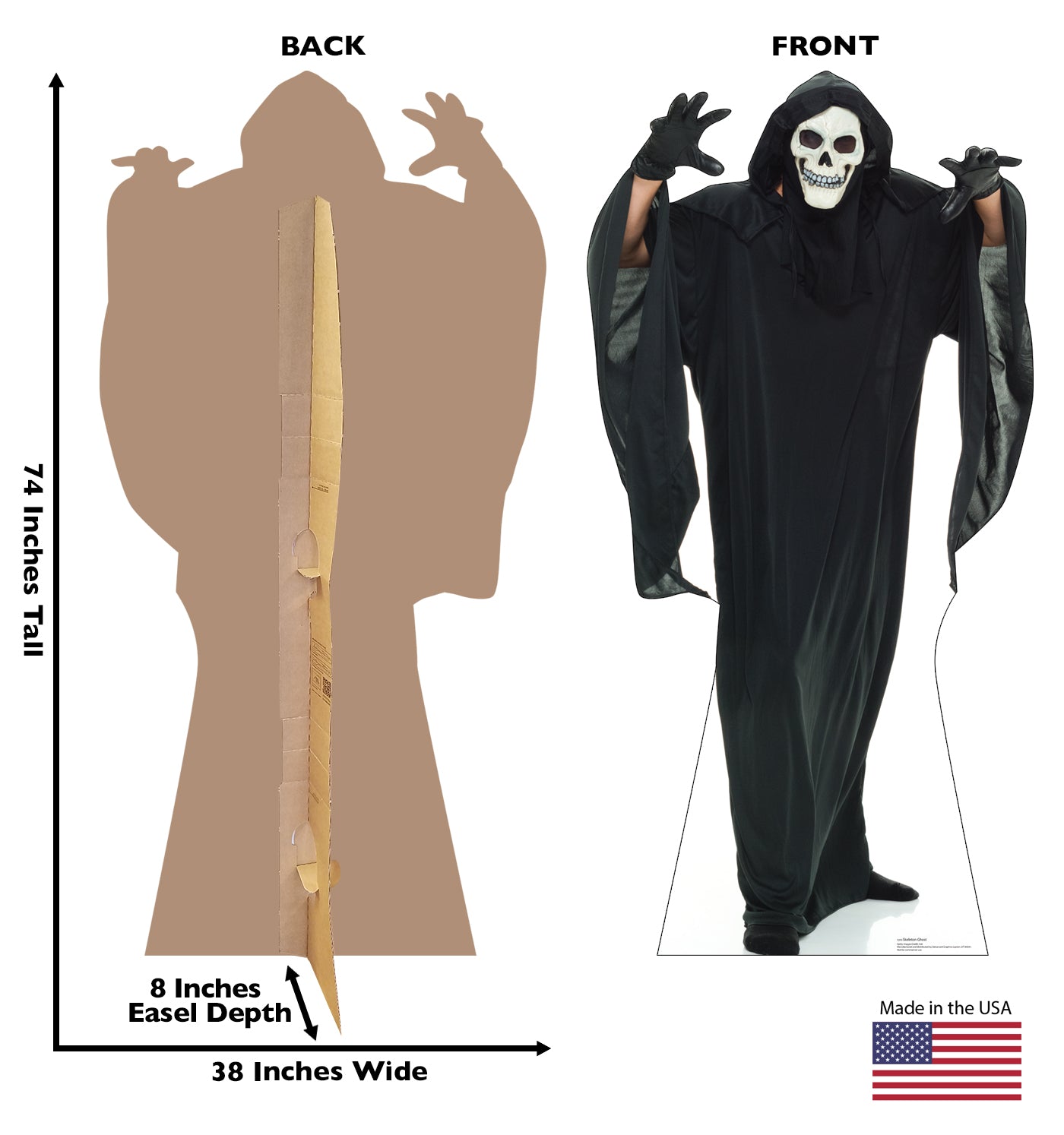 Skeleton Ghost Life-Size Cardboard Cutout - All Cutouts