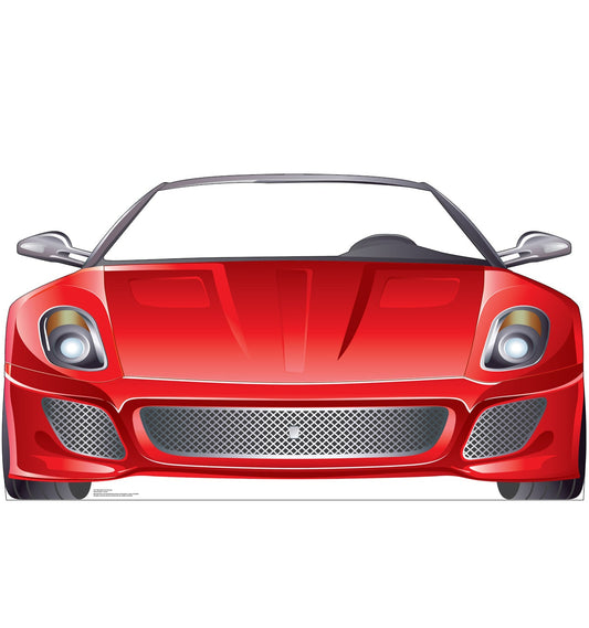 Red Sports Car Life-Size Cardboard Stand-in - All Cutouts