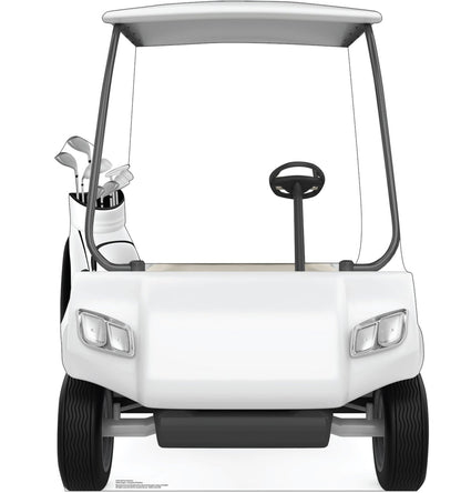 White Golf Cart Life-Size Cardboard Stand-in - All Cutouts