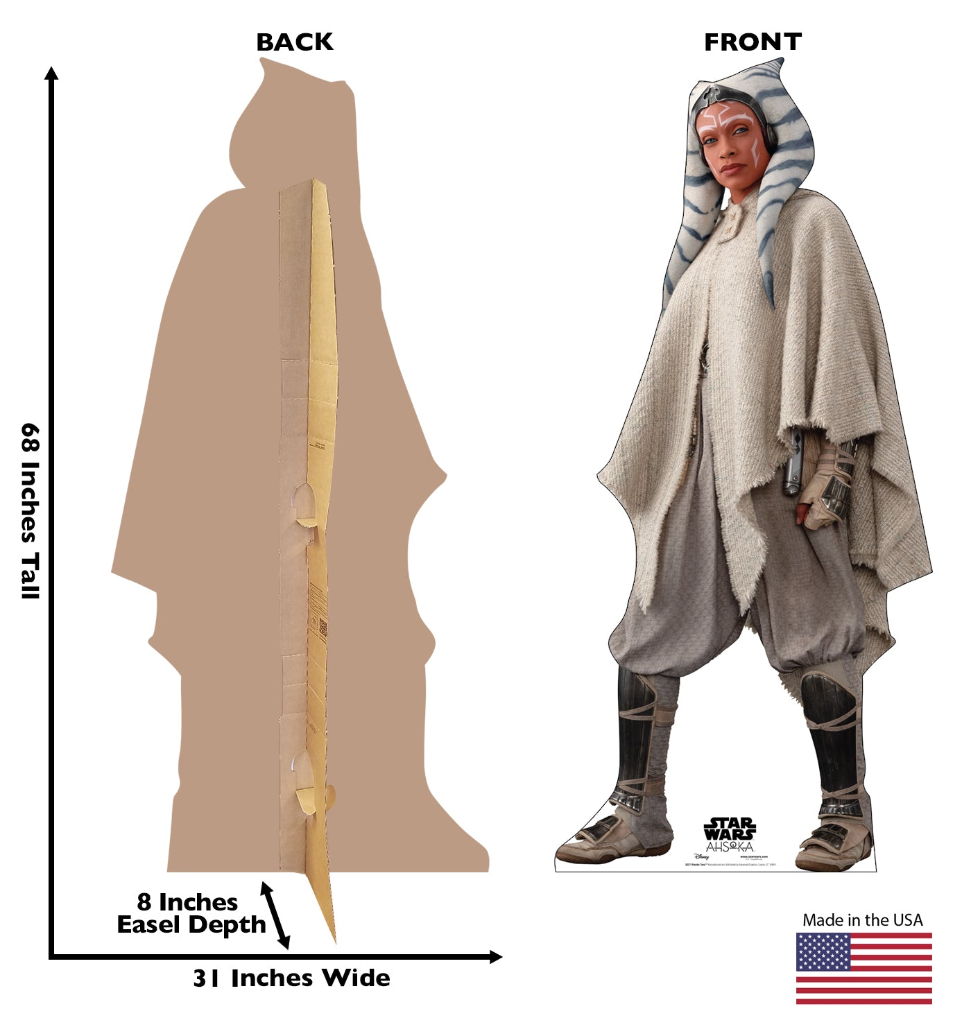 Ahsoka Tano in White Life-Size Cardboard Cutout - All Cutouts