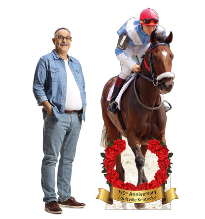 Horse & Jockey 150 Yr. Anniversary Life-Size Cardboard Cutout Standee - All Cutouts