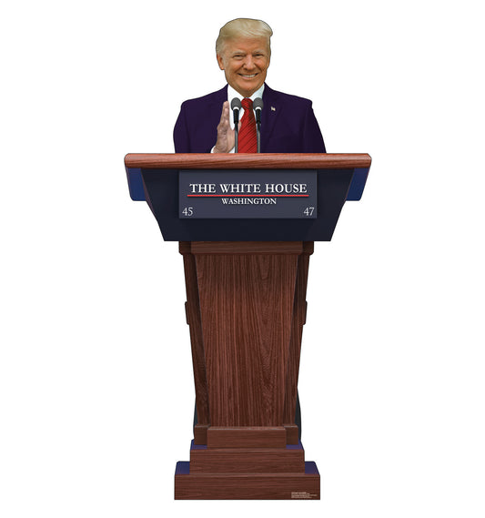 President Donald Trump Podium Life-Size Cardboard Cutout - All Cutouts