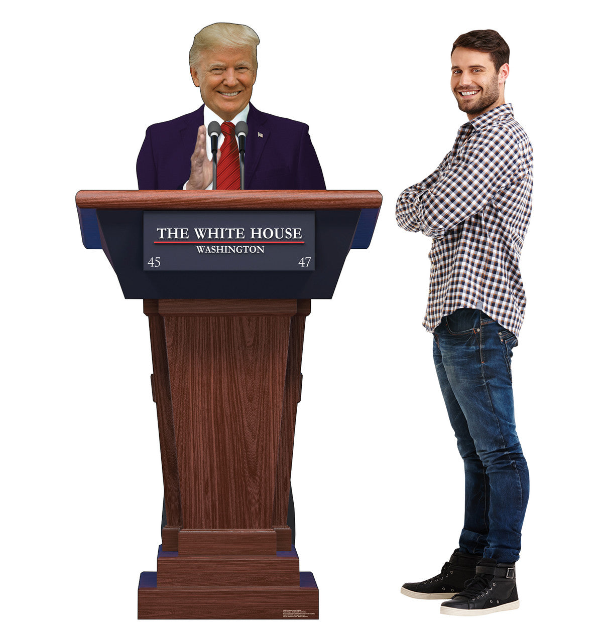 President Donald Trump Podium Life-Size Cardboard Cutout - All Cutouts