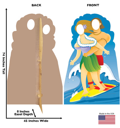 Life-size Surfer Couple Stand-in Cardboard Standup | Cardboard Cutout - All Cutouts